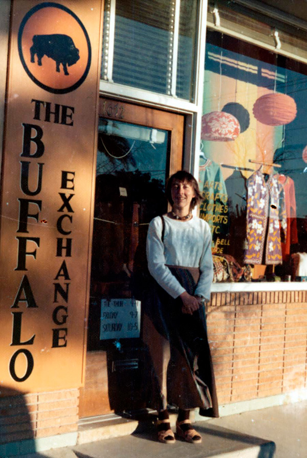 Kerstin Block outside the Buffalo Exchange