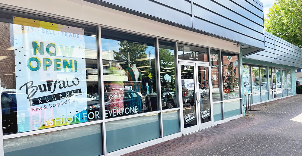 Exterior of new Buffalo Exchange Eugene location