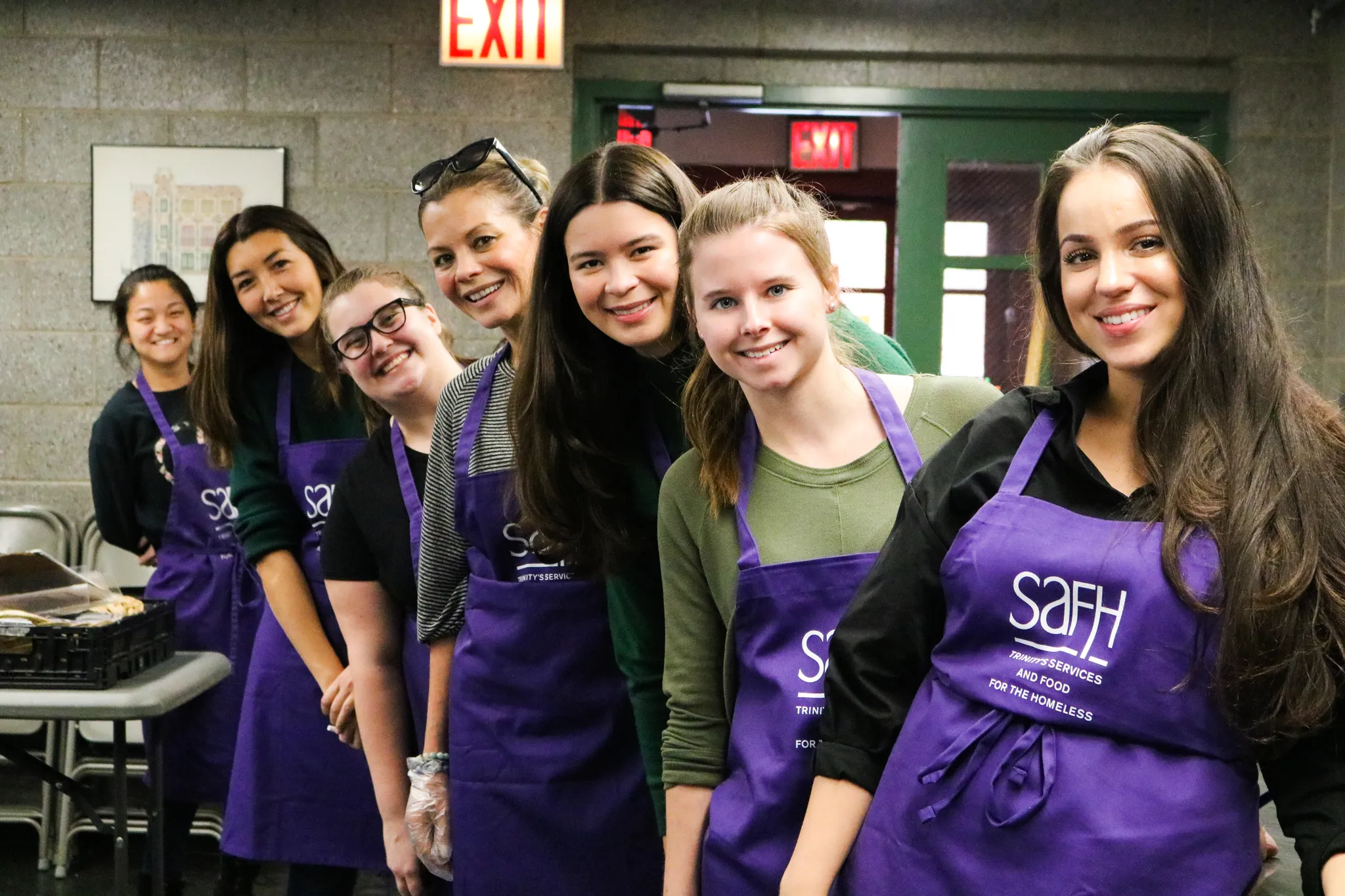 Volunteers at Trinity's Services and Food for the Homeless