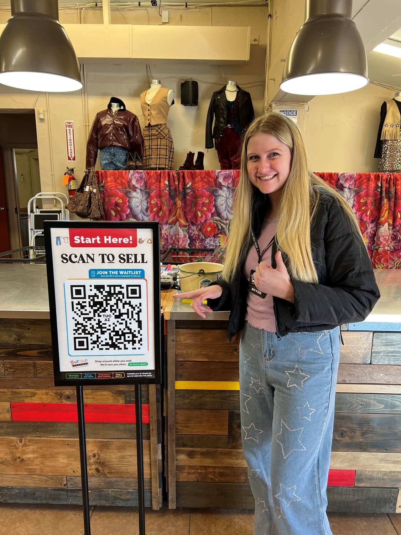 Marley Buffalo Exchange employee at a store