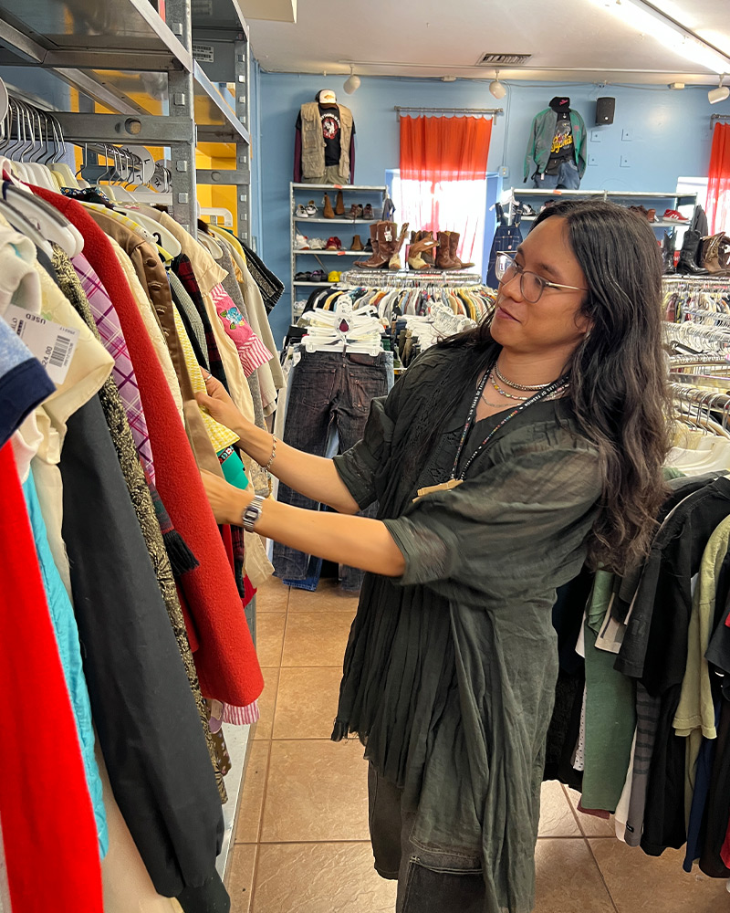 anthony Employee Anthony going through the racks