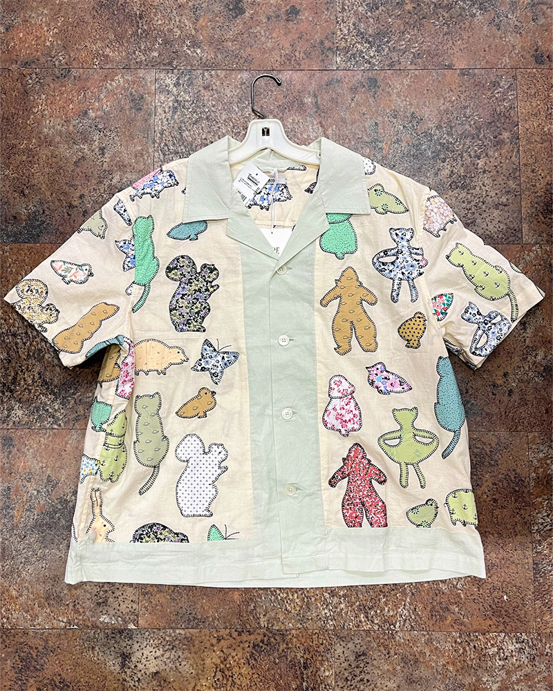 Blog-14-Edited A pastel men's shirt with appliqued animals and embroidery by brand BODE