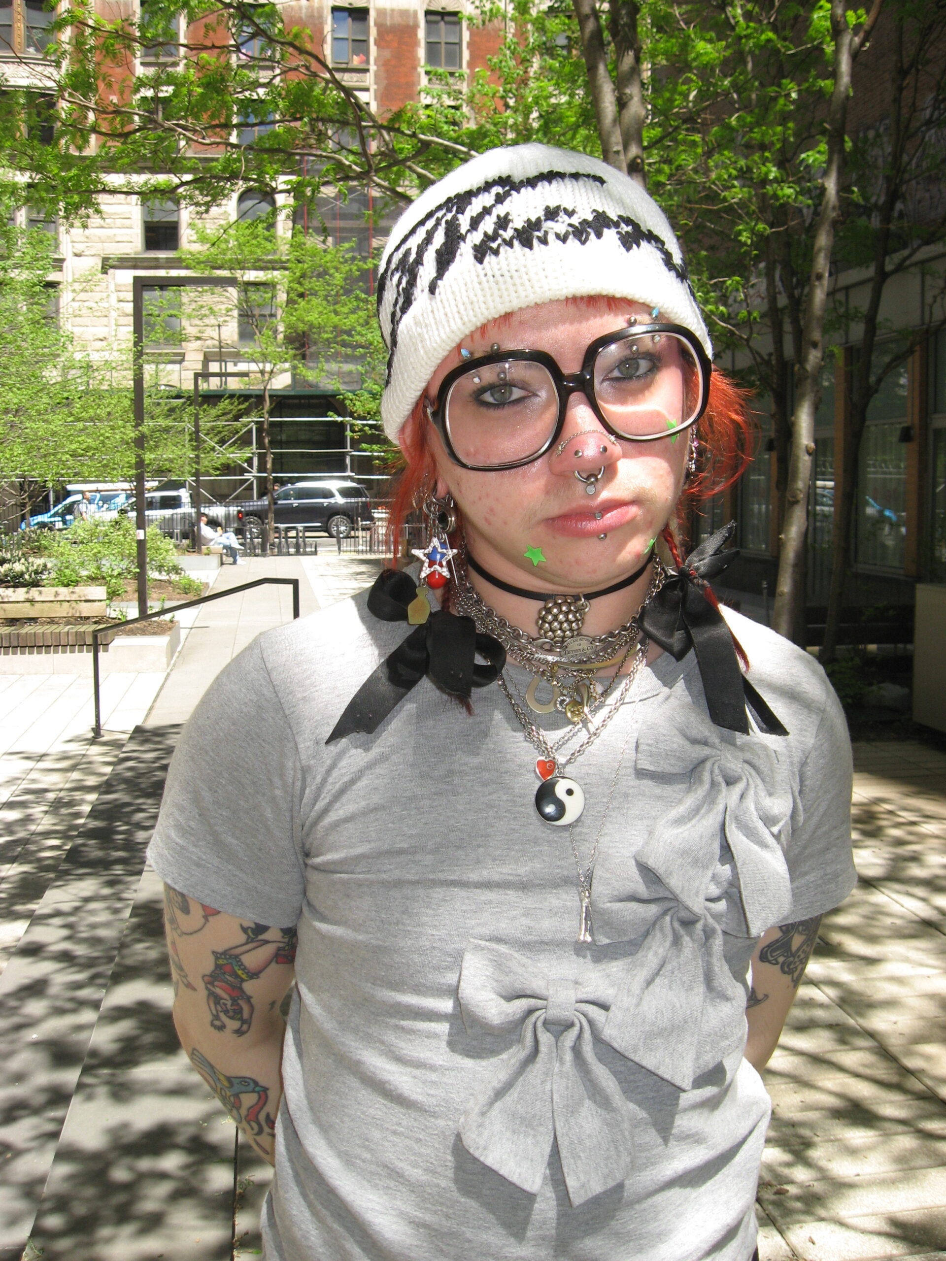 Employee Otis outside in city