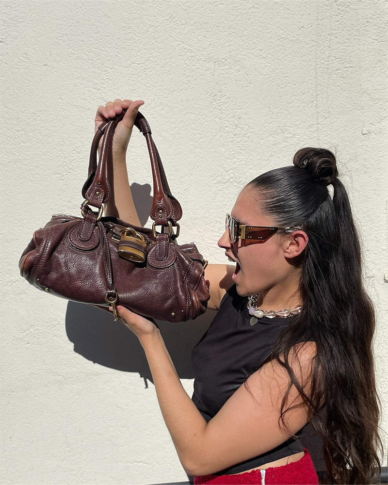 Natasha outside of a Buffalo Exchange