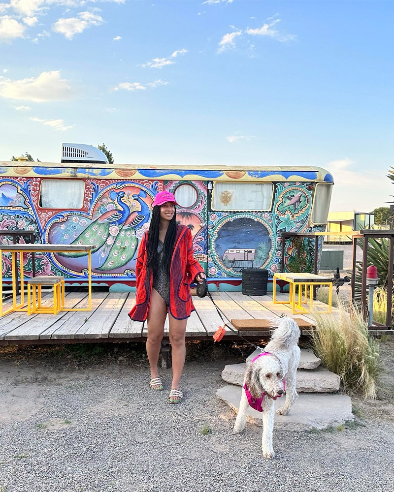 Natasha with her dog