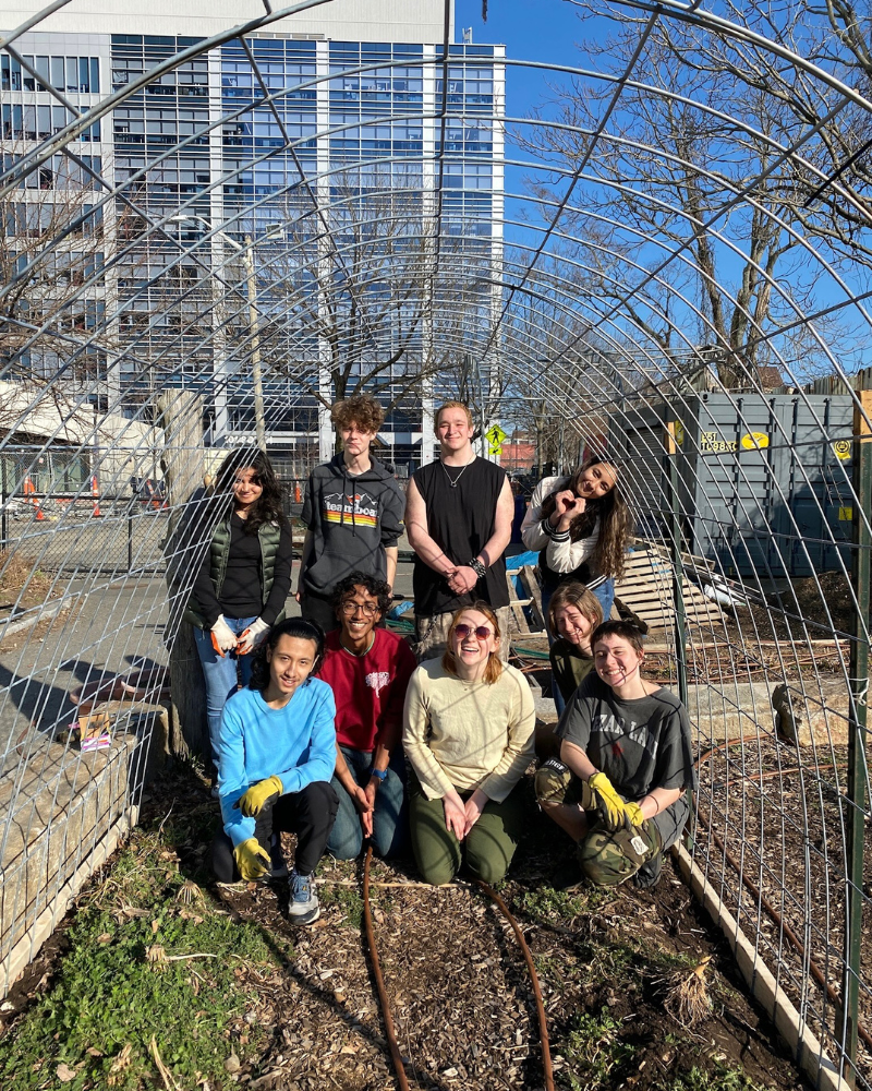 Groundwork Somerville members working on community garden