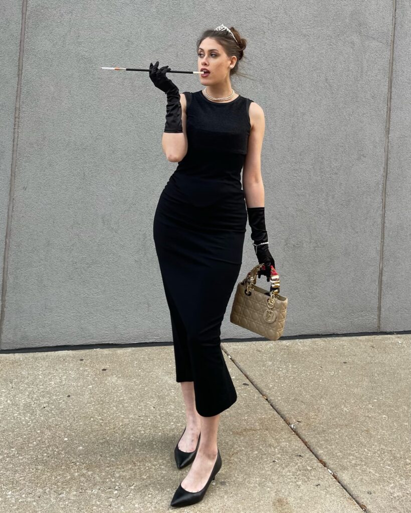 Easy 1920s Halloween Costume to DIY at Buffalo Exchange - Holly Golightly from Breakfast at Tiffany's