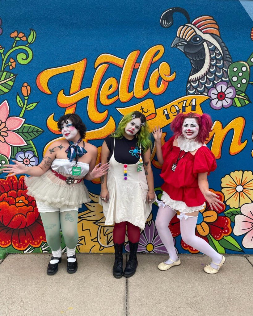 Easy Halloween Costume to DIY at Buffalo Exchange - 3 People Dressed as Clowns